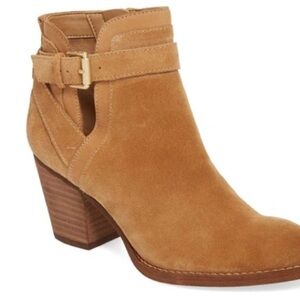 Sam Edelman MAURINE BOOTIE IN GOLDEN CARAMEL SUEDE Size 9